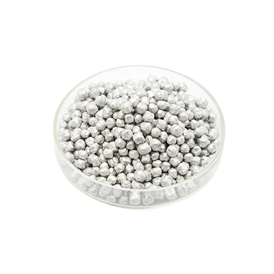 Butiran Magnesium Putih Perak 99,9% Kemurnian Tinggi